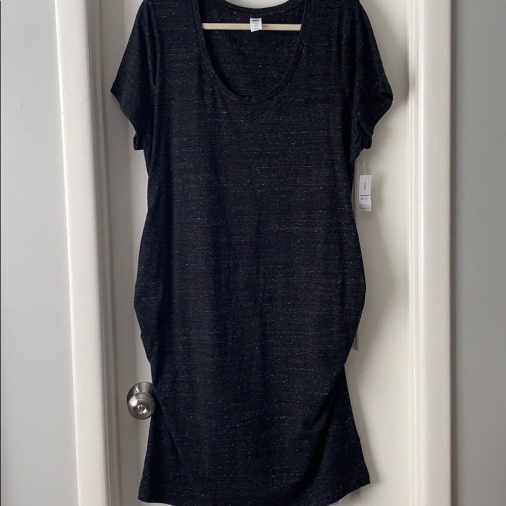 Old Navy Maternity gray black ruched dress XXL